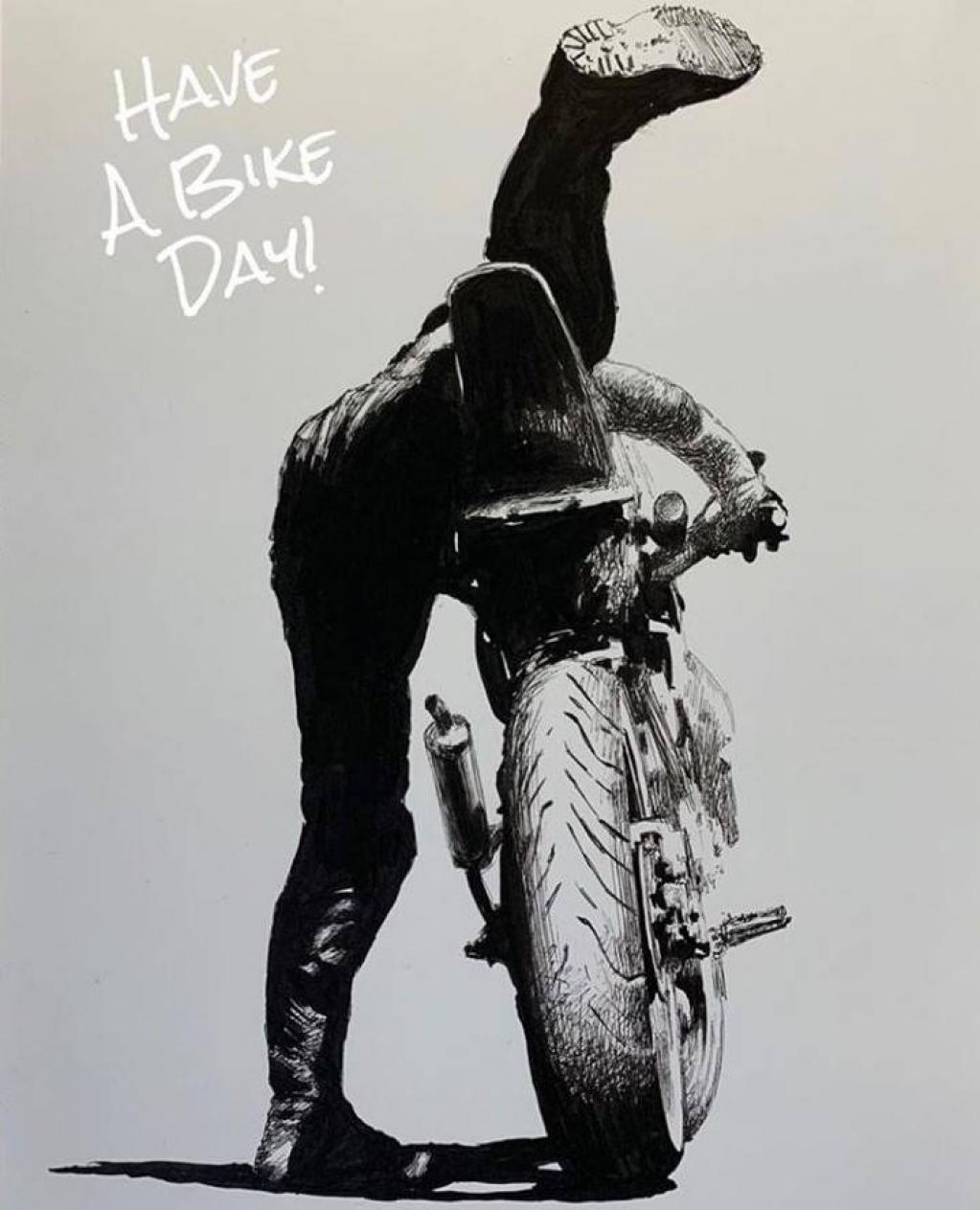 イラストで楽しむバイクの世界 加藤ノブキの個展 Have A Bike Day が都内カフェで開催 3月日 Motor Fan モーターファン