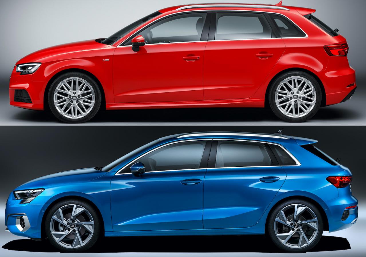 新型アウディA3と新型VWゴルフ８を比べたら、どっちが大きい？ どっち 