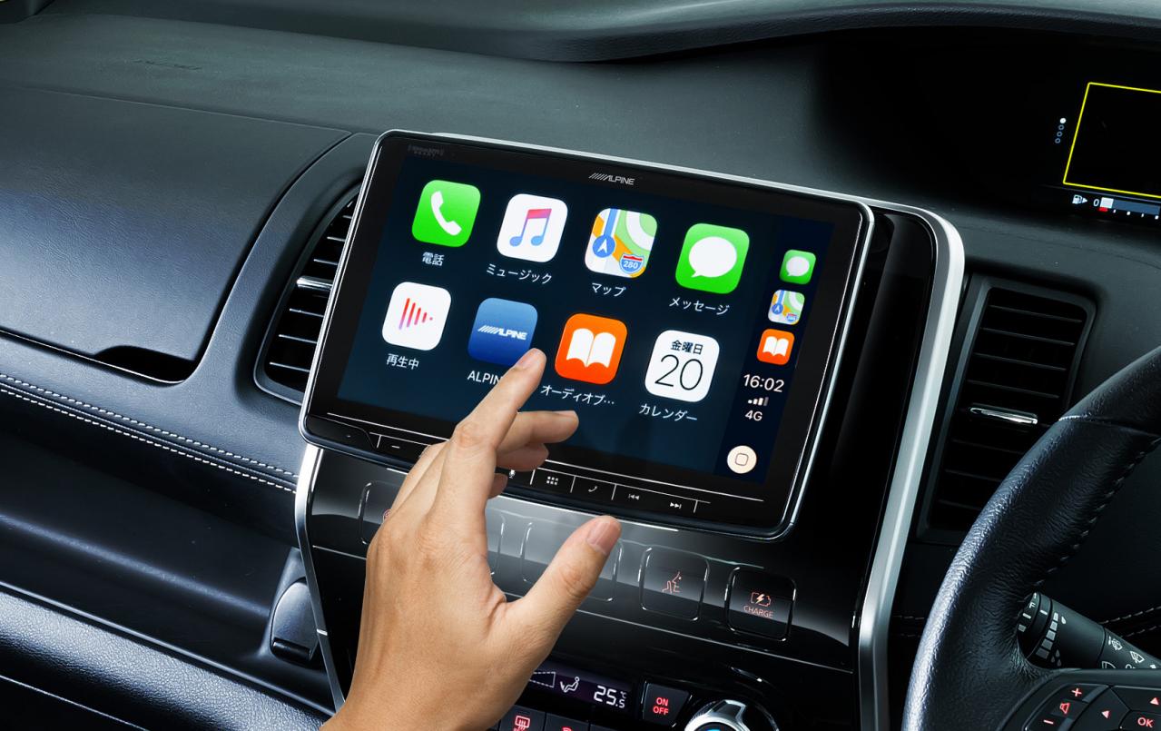 Apple CarPlayやAndroid Autoと連携 アルパイン ディスプレイ 